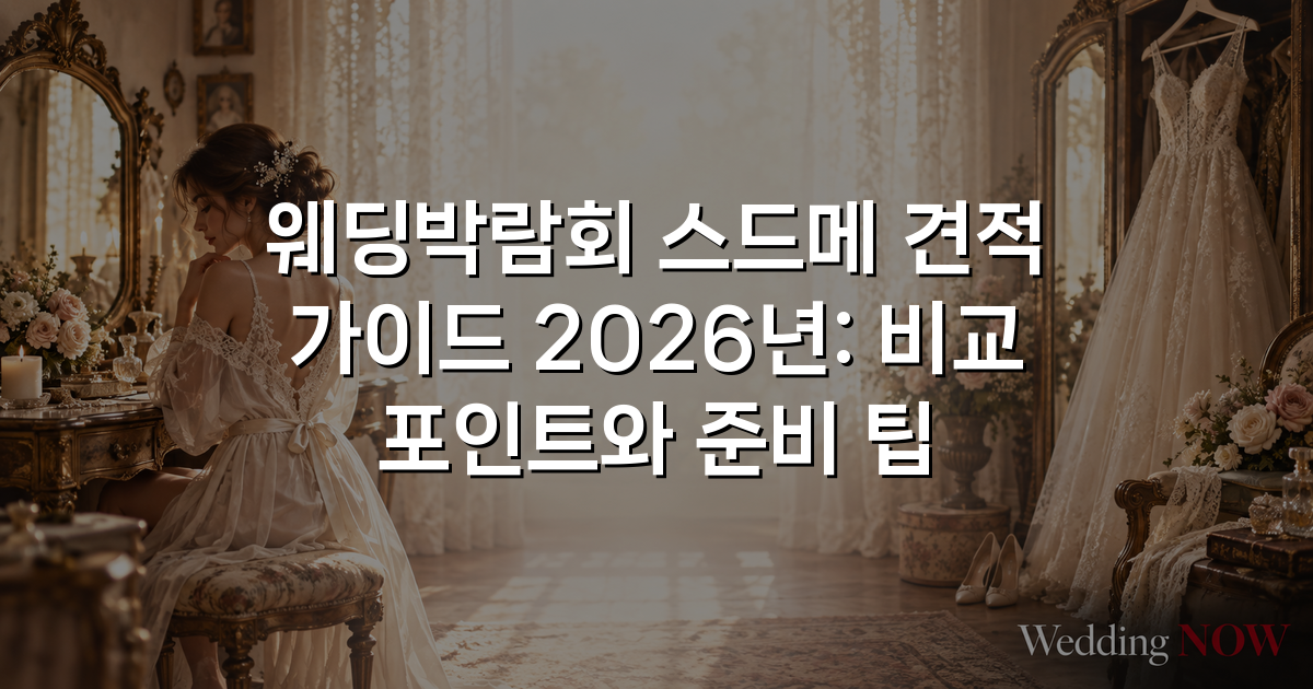 웨딩박람회 스드메 견적 가이드 2026년: 비교 포인트와 준비 팁