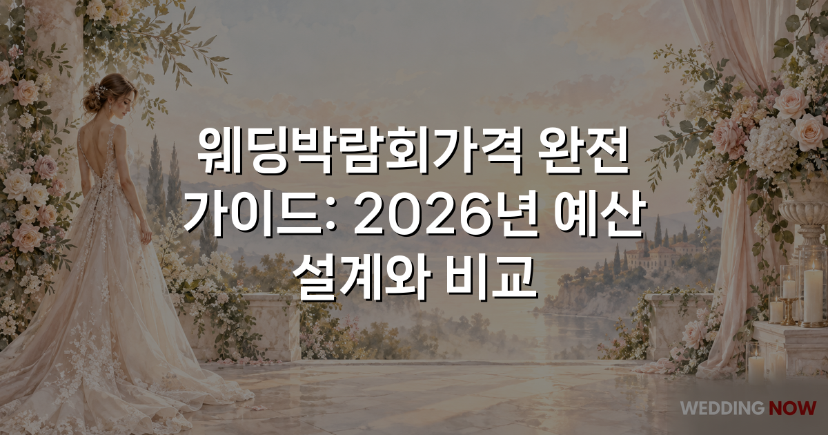 웨딩박람회가격 완전 가이드: 2026년 예산 설계와 비교