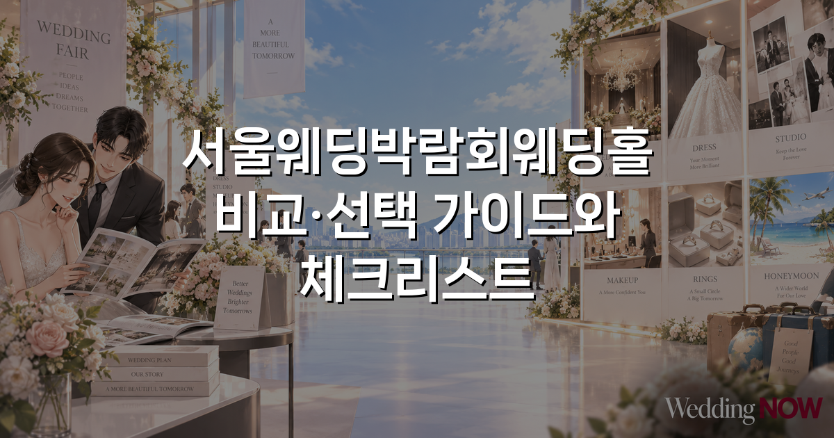 서울웨딩박람회웨딩홀 비교·선택 가이드와 체크리스트