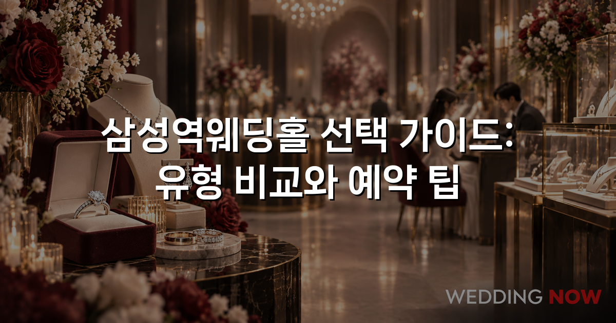 삼성역웨딩홀 선택 가이드: 유형 비교와 예약 팁