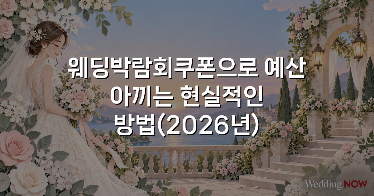 웨딩박람회쿠폰으로 예산 아끼는 현실적인 방법(2026년)