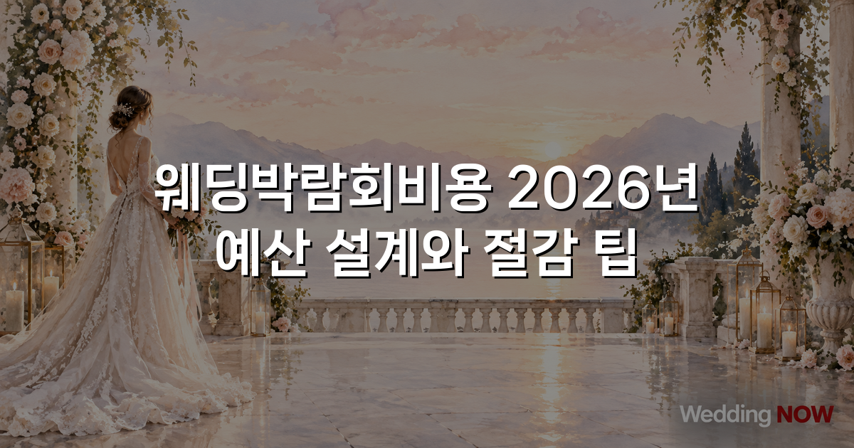 웨딩박람회비용 2026년 예산 설계와 절감 팁