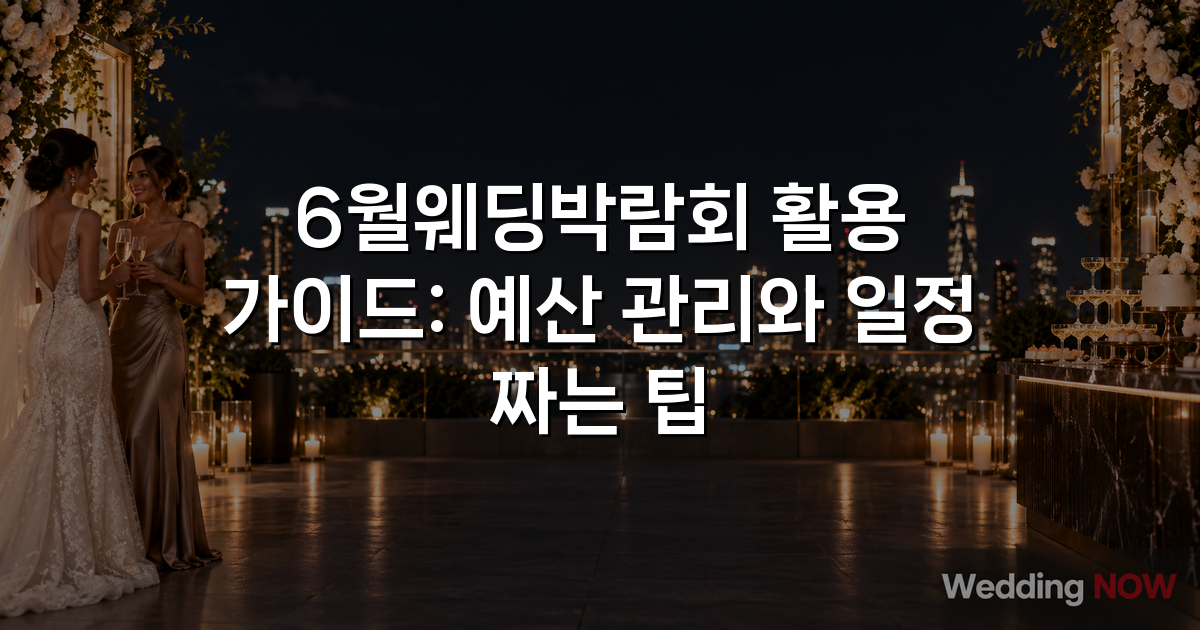 6월웨딩박람회 활용 가이드: 예산 관리와 일정 짜는 팁
