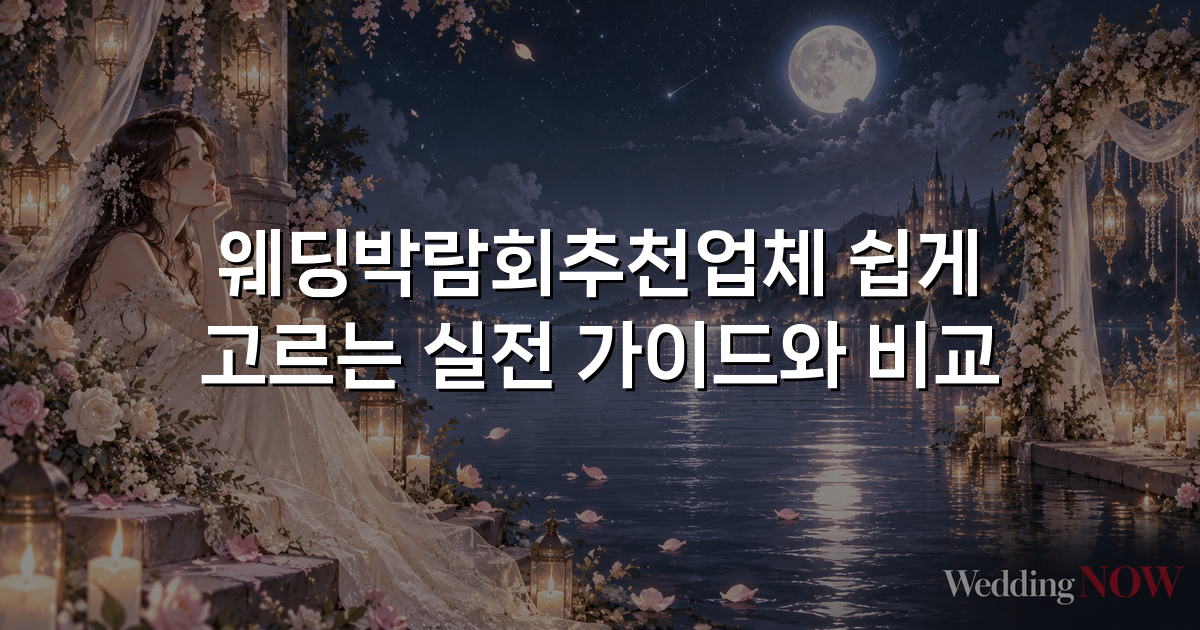 웨딩박람회추천업체 쉽게 고르는 실전 가이드와 비교