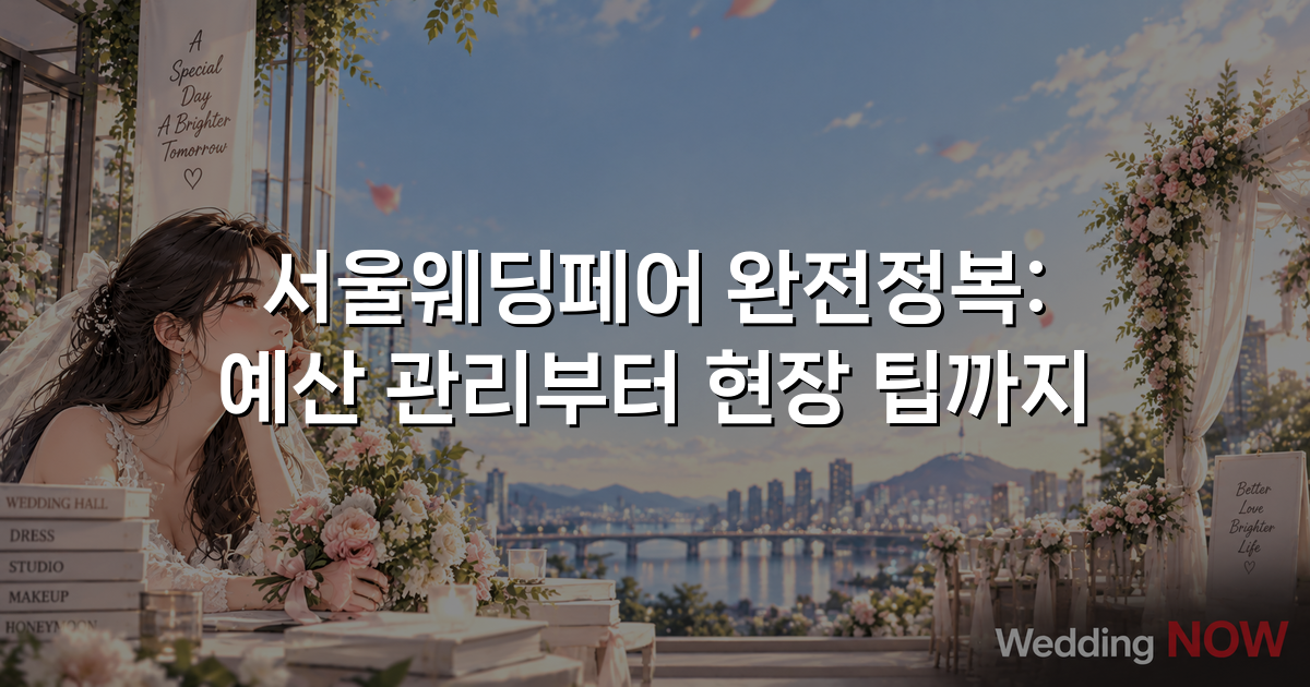 서울웨딩페어 완전정복: 예산 관리부터 현장 팁까지