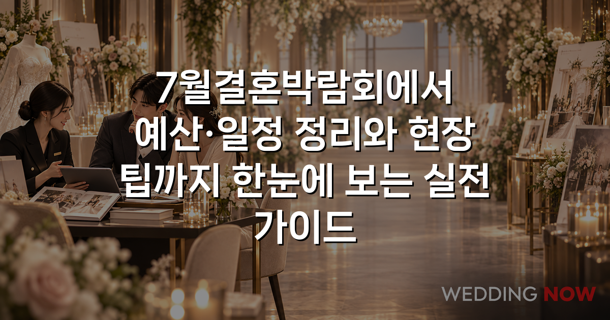 7월결혼박람회에서 예산·일정 정리와 현장 팁까지 한눈에 보는 실전 가이드