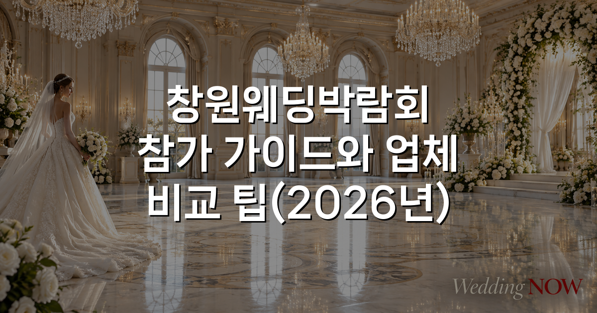 창원웨딩박람회 참가 가이드와 업체 비교 팁(2026년)