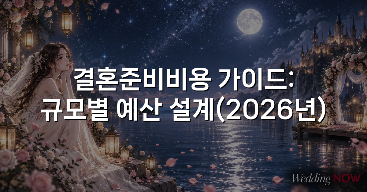 결혼준비비용 가이드: 규모별 예산 설계(2026년)