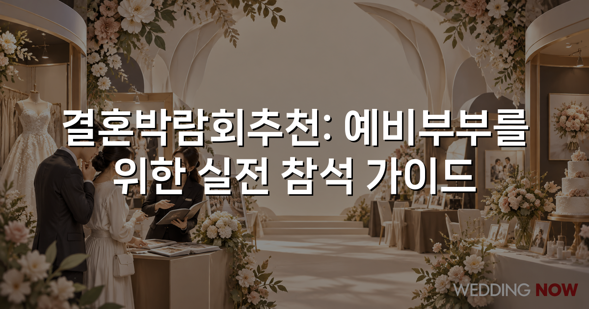 결혼박람회추천: 예비부부를 위한 실전 참석 가이드