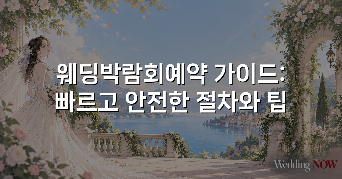 웨딩박람회예약 가이드: 빠르고 안전한 절차와 팁