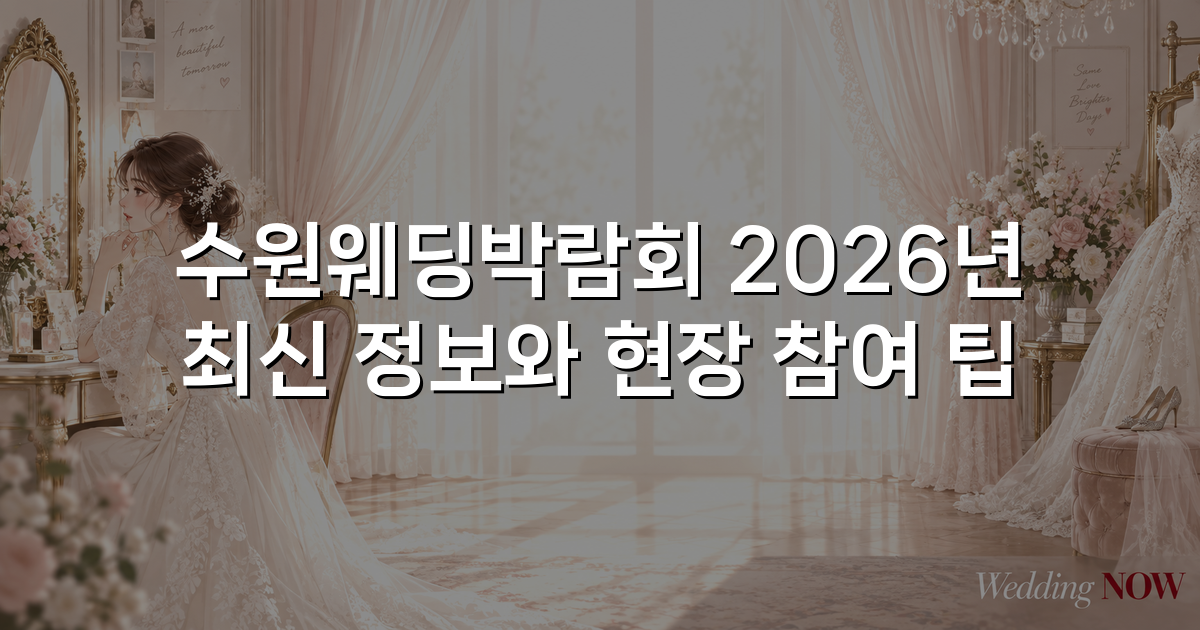 수원웨딩박람회 2026년 최신 정보와 현장 참여 팁
