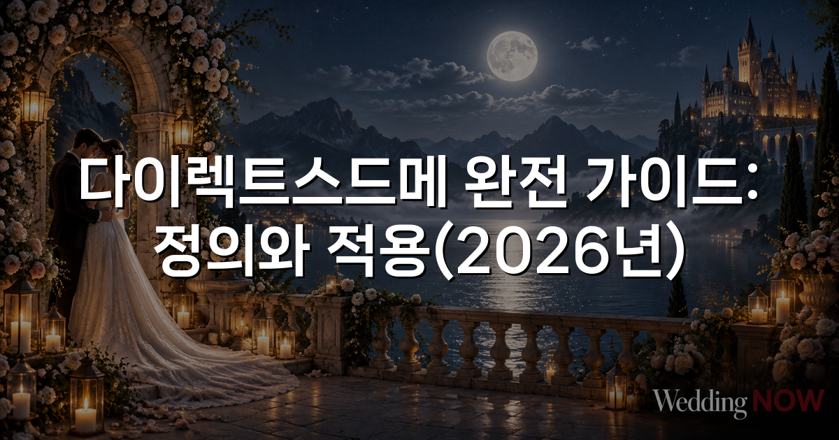 다이렉트스드메 완전 가이드: 정의와 적용(2026년)