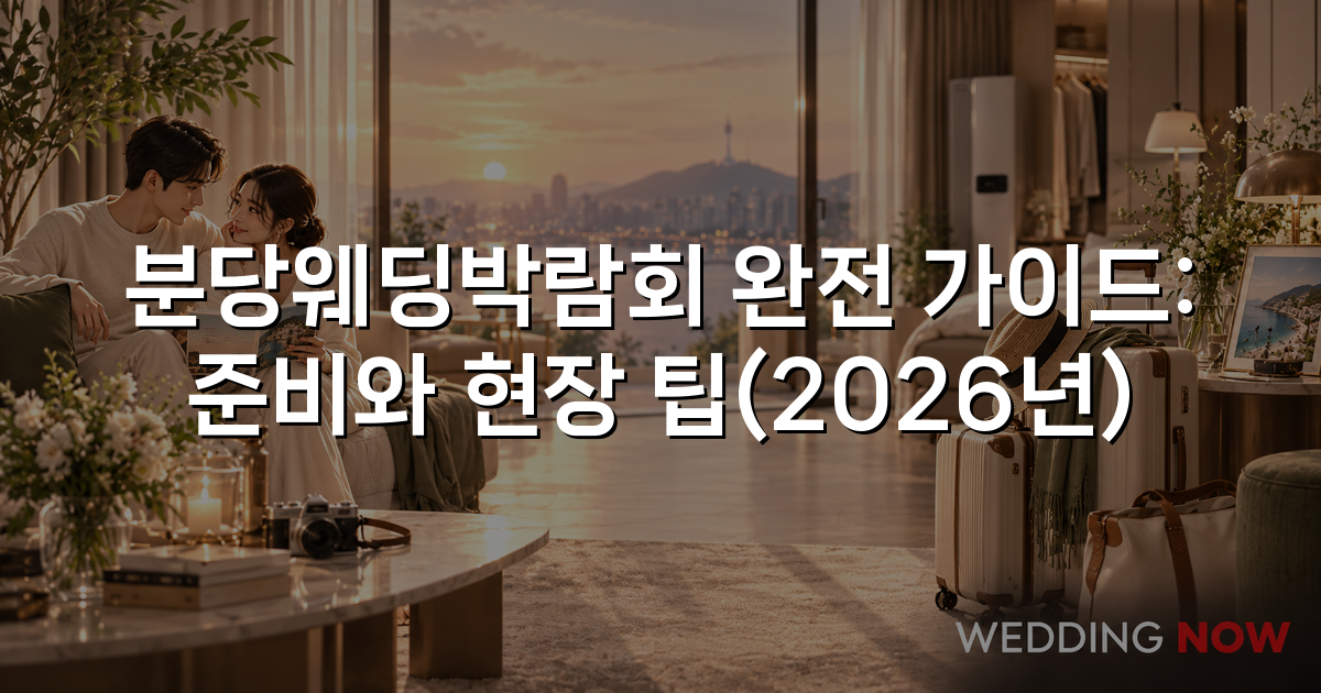 분당웨딩박람회 완전 가이드: 준비와 현장 팁(2026년)