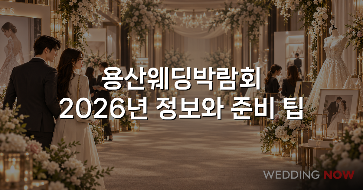 용산웨딩박람회 2026년 정보와 준비 팁
