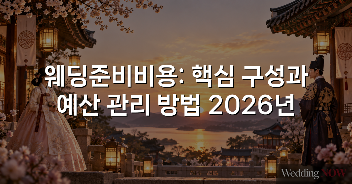 웨딩준비비용: 핵심 구성과 예산 관리 방법 2026년