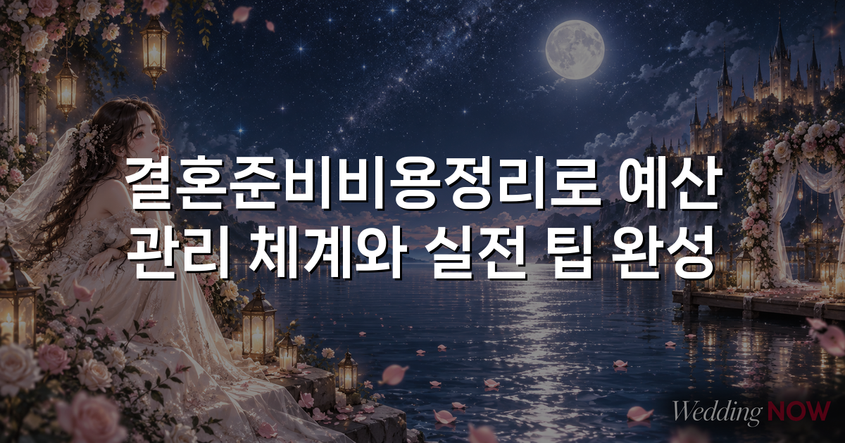 결혼준비비용정리로 예산 관리 체계와 실전 팁 완성