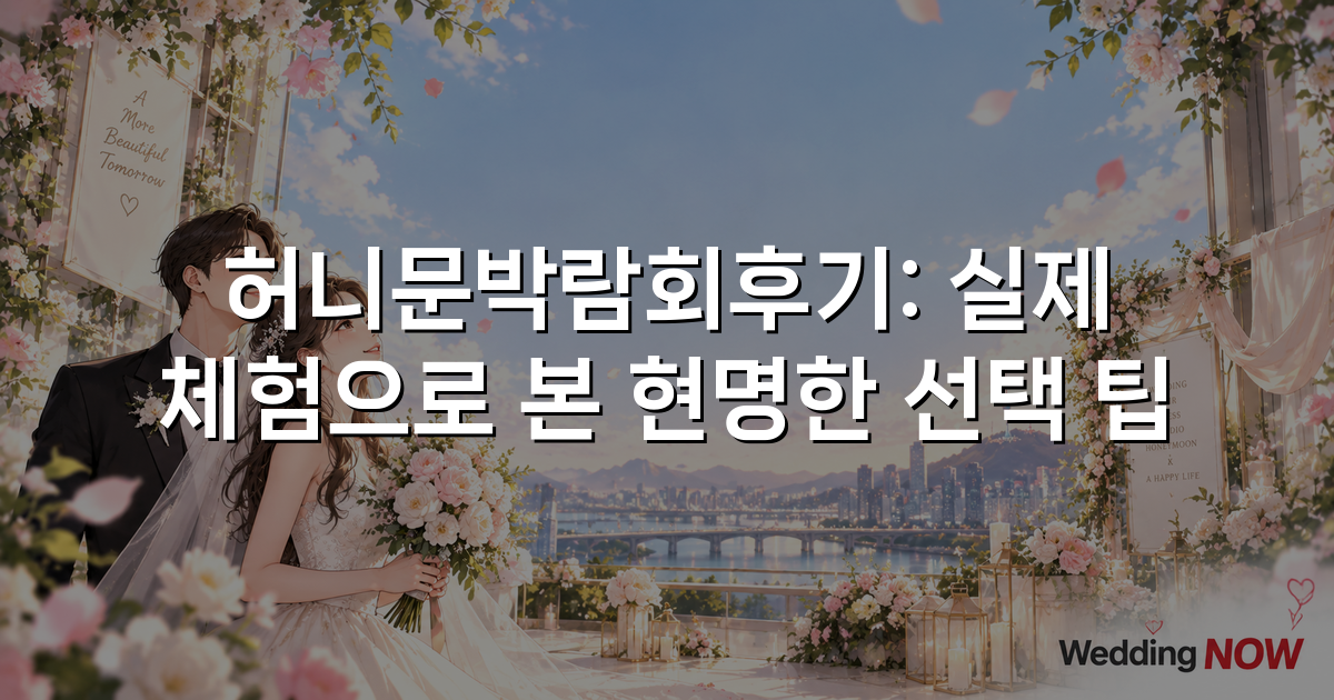 허니문박람회후기: 실제 체험으로 본 현명한 선택 팁
