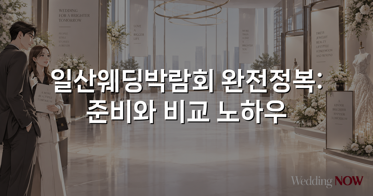 일산웨딩박람회 완전정복: 준비와 비교 노하우