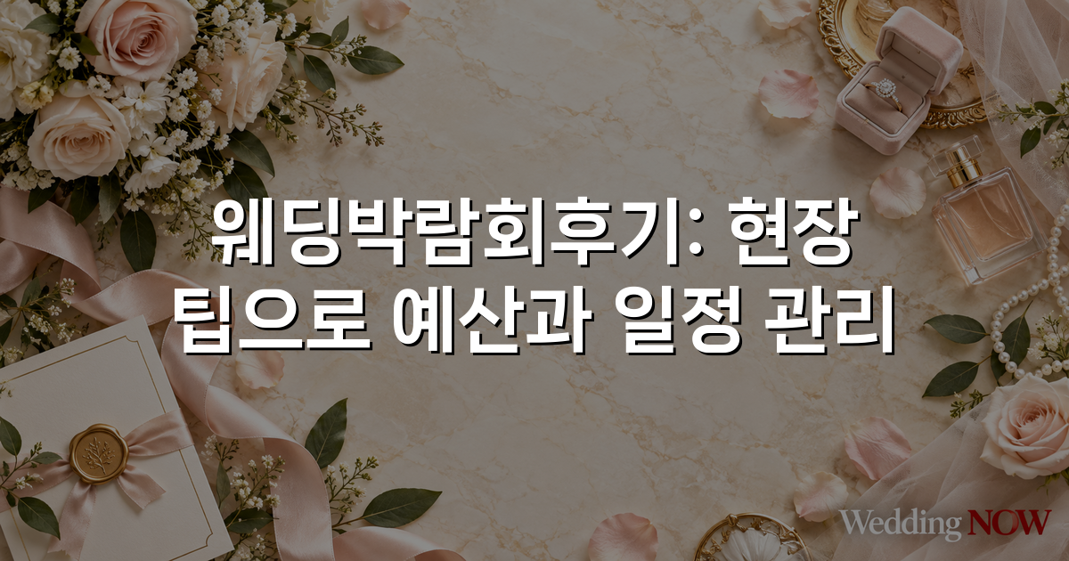 웨딩박람회후기: 현장 팁으로 예산과 일정 관리