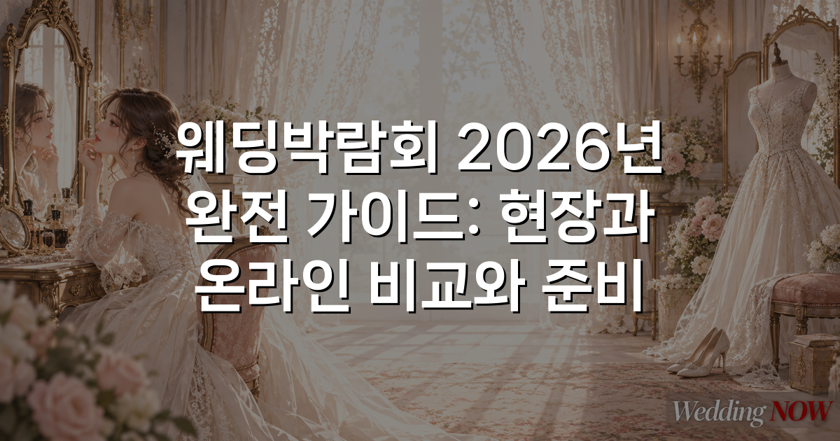 웨딩박람회 2026년 완전 가이드: 현장과 온라인 비교와 준비