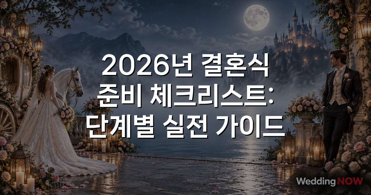 2026년 결혼식 준비 체크리스트: 단계별 실전 가이드