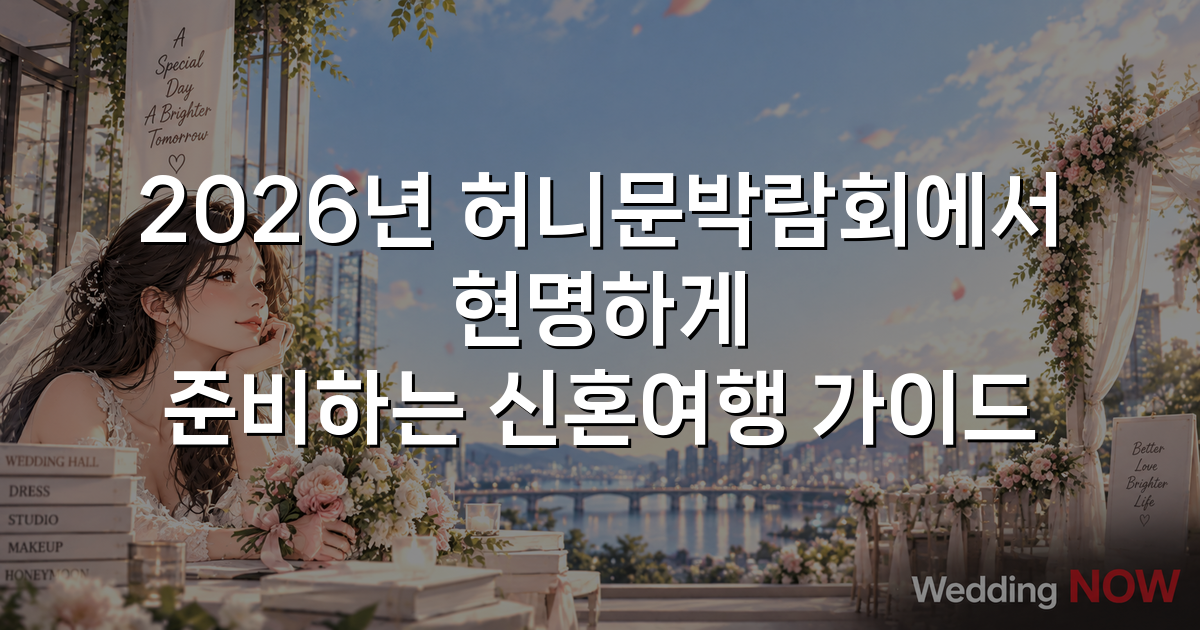 2026년 허니문박람회에서 현명하게 준비하는 신혼여행 가이드