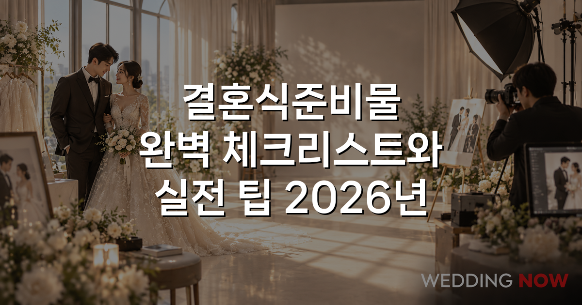 결혼식준비물 완벽 체크리스트와 실전 팁 2026년