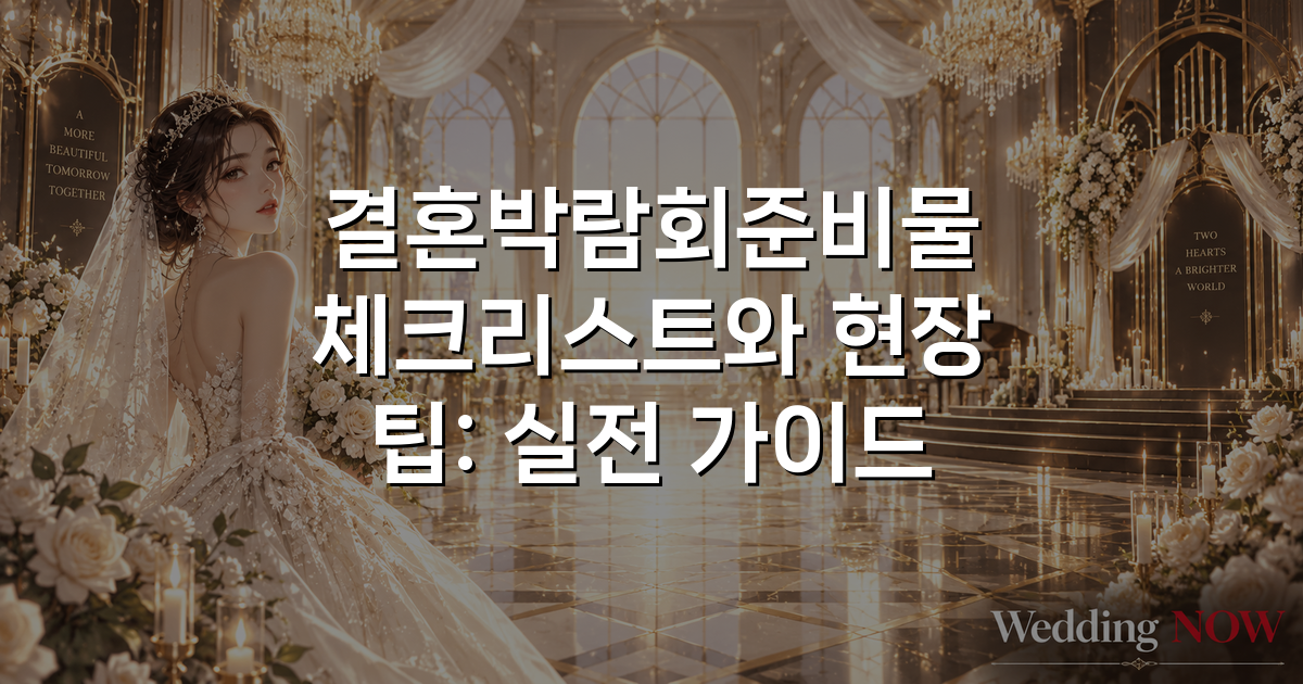 결혼박람회준비물 체크리스트와 현장 팁: 실전 가이드