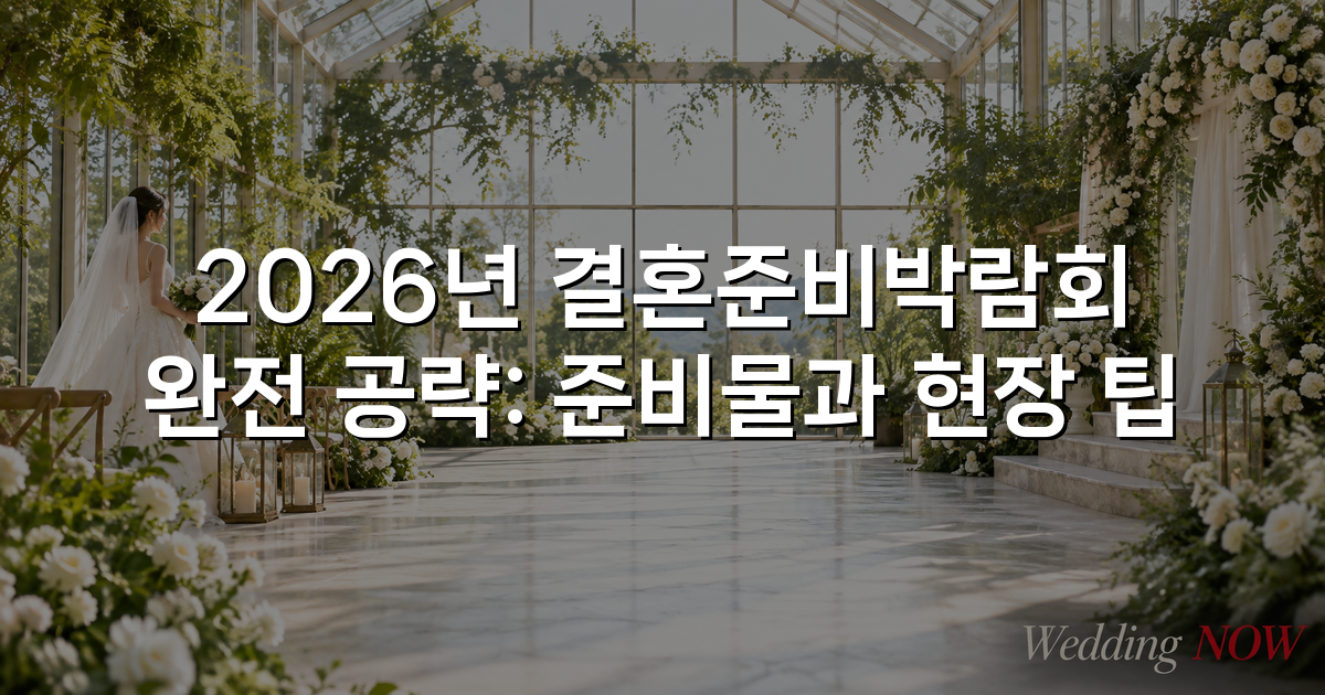 2026년 결혼준비박람회 완전 공략: 준비물과 현장 팁
