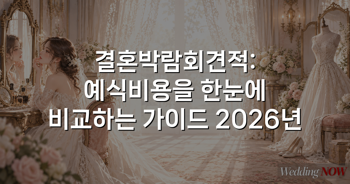 결혼박람회견적: 예식비용을 한눈에 비교하는 가이드 2026년