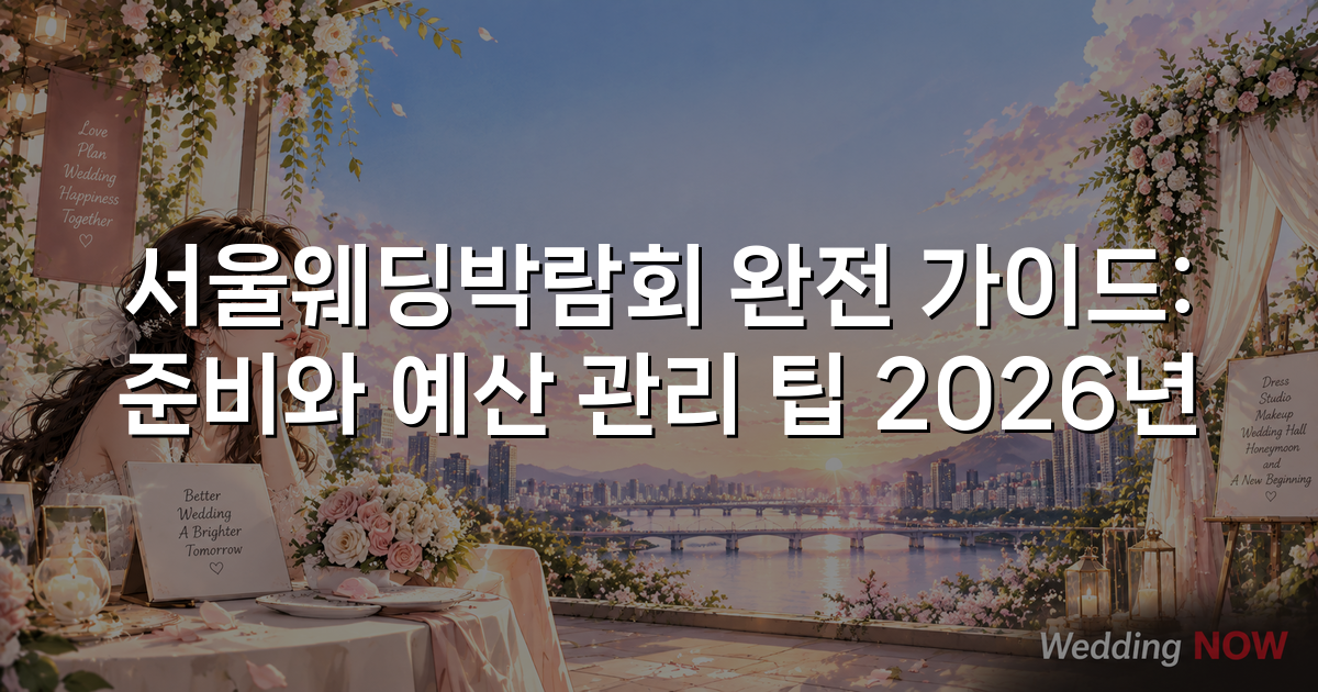 서울웨딩박람회 완전 가이드: 준비와 예산 관리 팁 2026년
