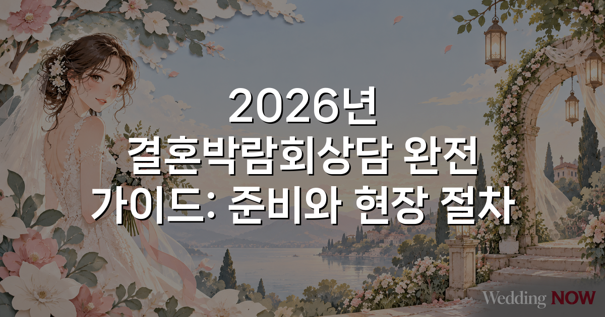 2026년 결혼박람회상담 완전 가이드: 준비와 현장 절차