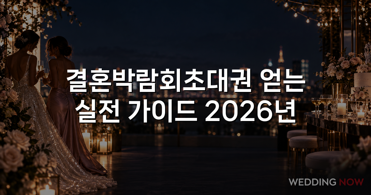 결혼박람회초대권 얻는 실전 가이드 2026년