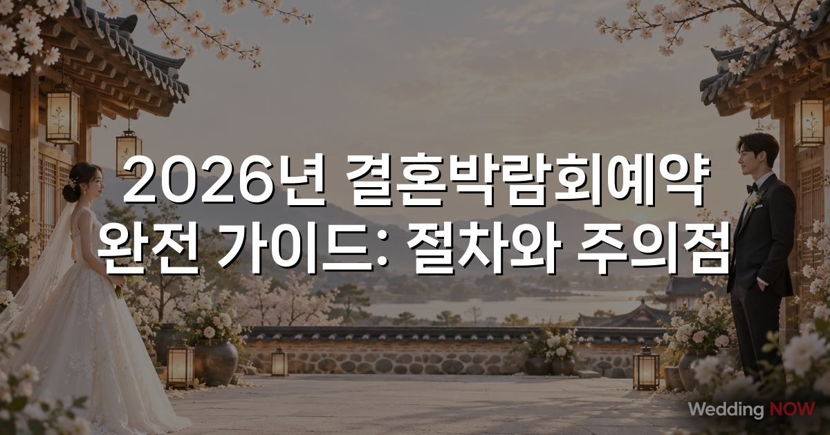 2026년 결혼박람회예약 완전 가이드: 절차와 주의점