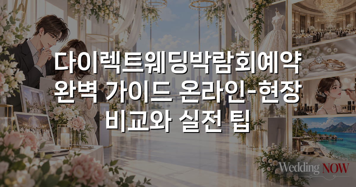 다이렉트웨딩박람회예약 완벽 가이드 온라인-현장 비교와 실전 팁