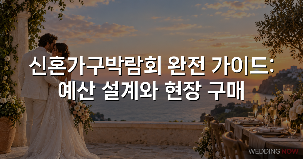 신혼가구박람회 완전 가이드: 예산 설계와 현장 구매