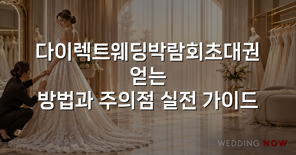 다이렉트웨딩박람회초대권 얻는 방법과 주의점 실전 가이드