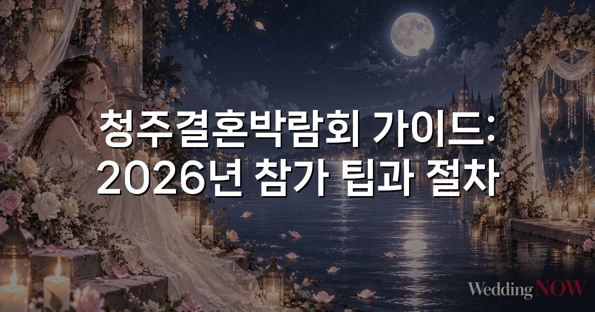 청주결혼박람회 가이드: 2026년 참가 팁과 절차