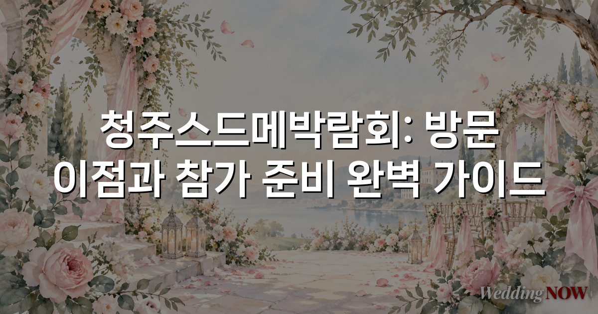 청주스드메박람회: 방문 이점과 참가 준비 완벽 가이드