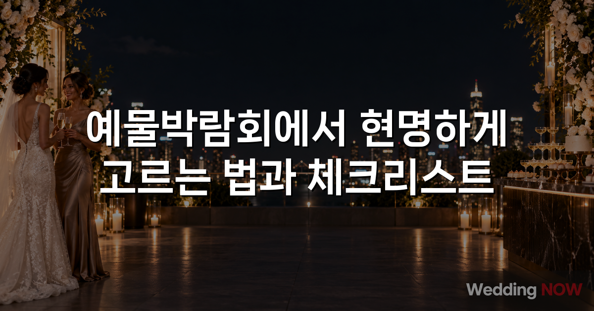 예물박람회에서 현명하게 고르는 법과 체크리스트