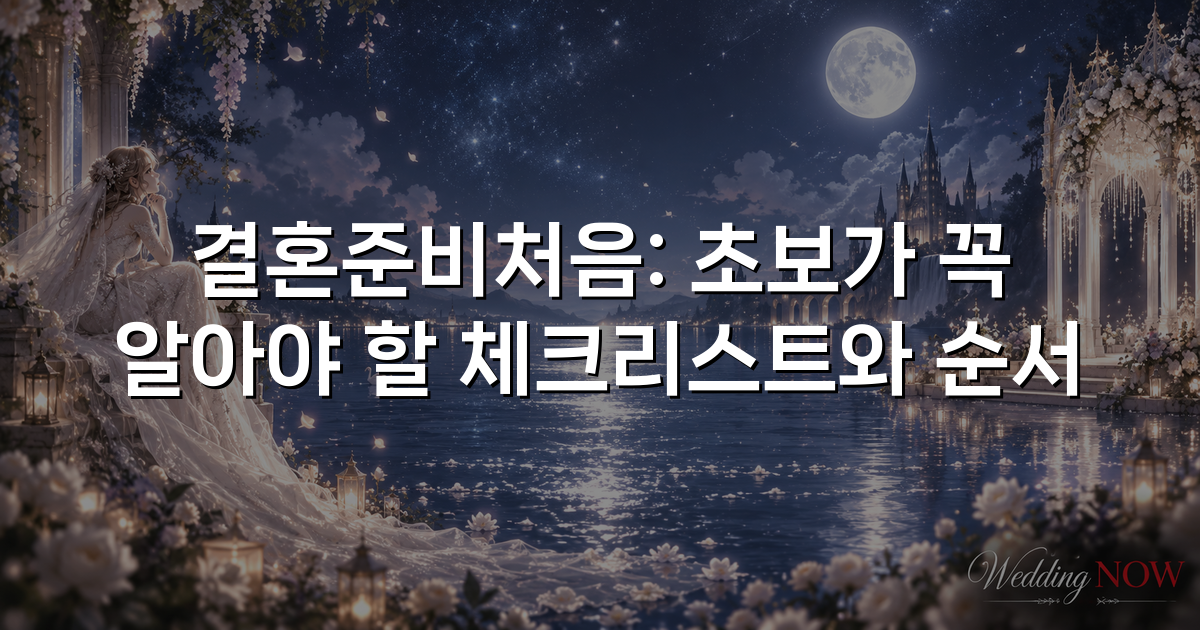 결혼준비처음: 초보가 꼭 알아야 할 체크리스트와 순서