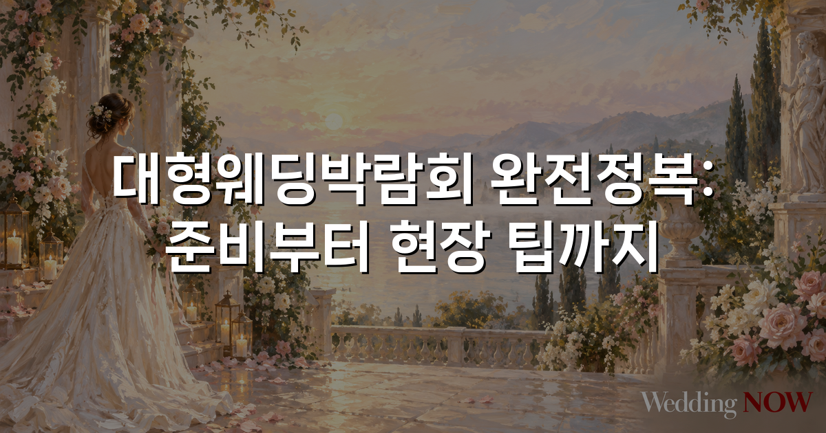 대형웨딩박람회 완전정복: 준비부터 현장 팁까지