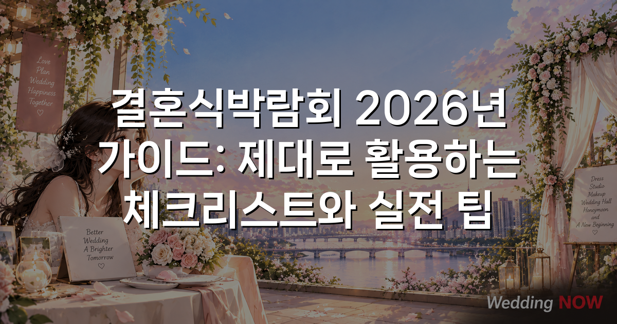 결혼식박람회 2026년 가이드: 제대로 활용하는 체크리스트와 실전 팁