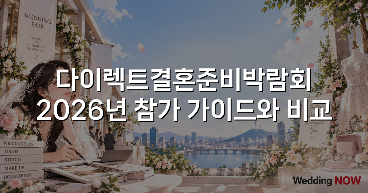 다이렉트결혼준비박람회 2026년 참가 가이드와 비교