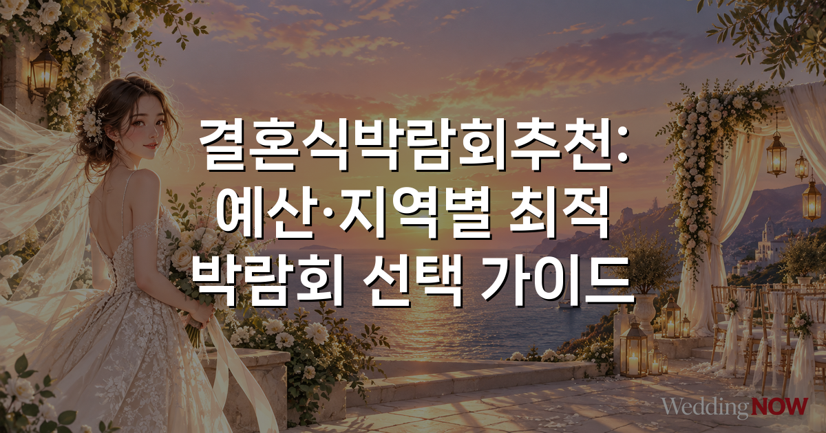 결혼식박람회추천: 예산·지역별 최적 박람회 선택 가이드