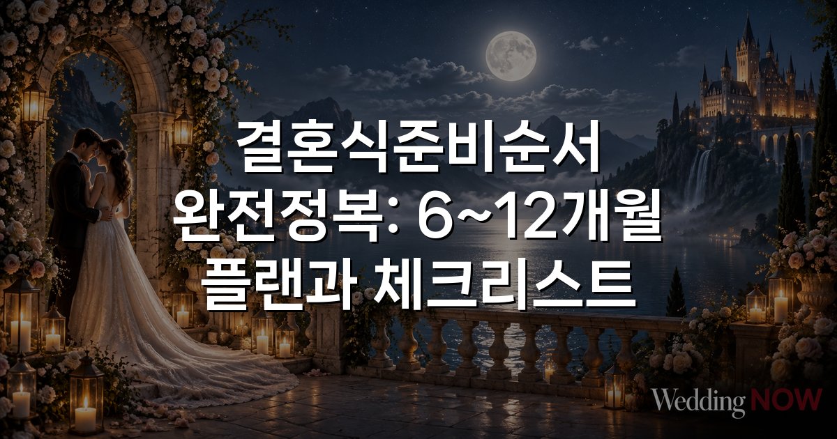 결혼식준비순서 완전정복: 6~12개월 플랜과 체크리스트