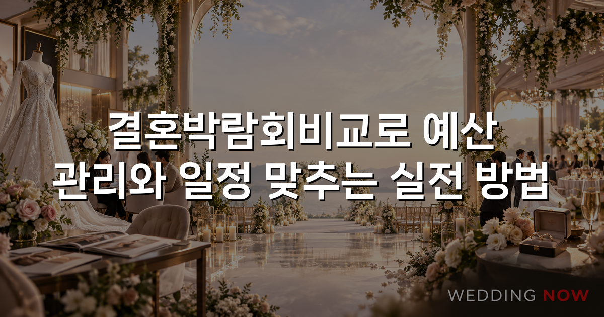 결혼박람회비교로 예산 관리와 일정 맞추는 실전 방법