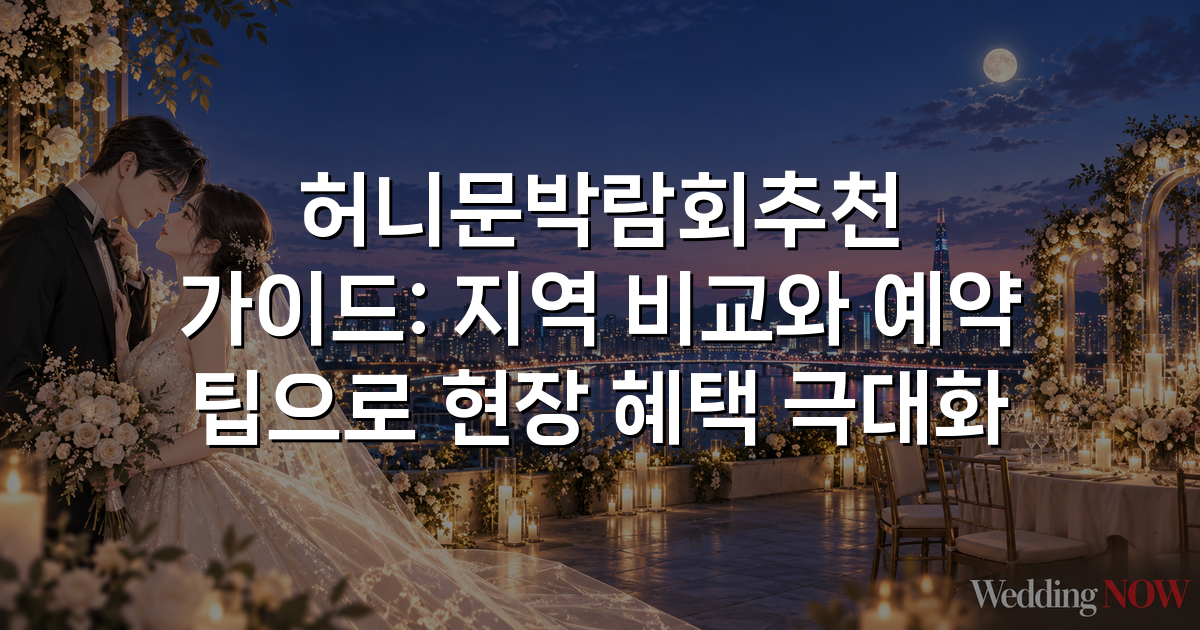 허니문박람회추천 가이드: 지역 비교와 예약 팁으로 현장 혜택 극대화
