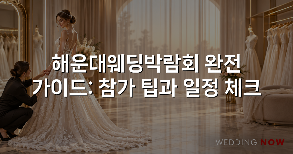 해운대웨딩박람회 완전 가이드: 참가 팁과 일정 체크