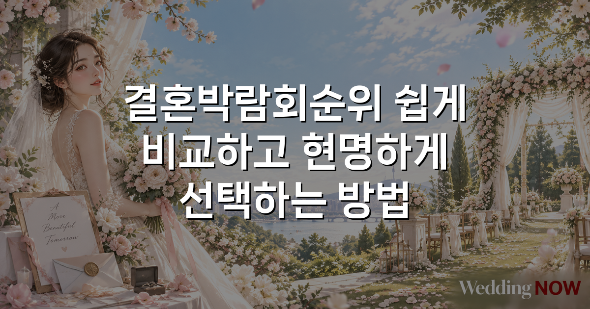 결혼박람회순위 쉽게 비교하고 현명하게 선택하는 방법